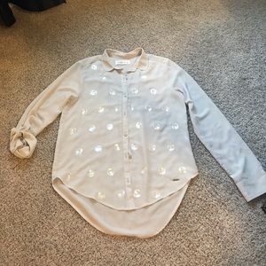 Sweetest sequin button down!